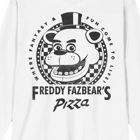قميص Five Nights at Freddy's Fazbear Pizza للرجال ذو رقبة دائرية وأكمام طويلة، مقاس XXL in Kuwait