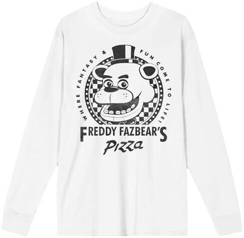 قميص Five Nights at Freddy's Fazbear Pizza للرجال ذو رقبة دائرية وأكمام طويلة، مقاس XXL in Kuwait