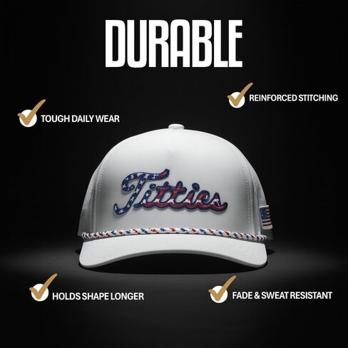 Curves & Clubs Titties Golf Hats 3-Pack – Funny White USA Titties, Black USA Titties, and Black & White Titties – Perfect Golf Gift Bundle in Saudi Arabia