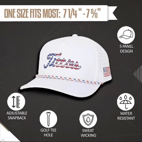 Curves & Clubs Titties Golf Hats 3-Pack – Funny White USA Titties, Black USA Titties, and Black & White Titties – Perfect Golf Gift Bundle in Saudi Arabia