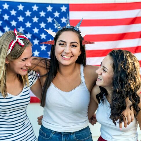 SEWACC 4 يوليو عقال تمثال الحرية تاج الوطنية عقال عيد الاستقلال الشعر هوب مع بريق لصالح الحفلات in Kuwait
