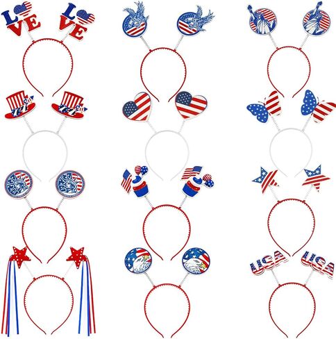 4th of July Headbands USA Headbands Patriotic Headband USA Flag Headband Independence Day Party Favors Supplies in Saudi Arabia