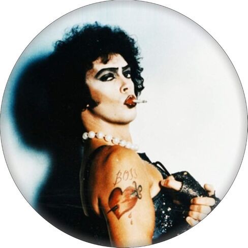 The Rocky Horror Picture Show - RHPS Frank N' Furter Smoking - 1.25" Round Button in Kuwait