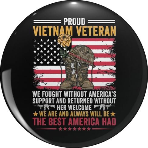 Mens Proud Vietnam Veteran The Best America Had Metal Lapel Hat Pin Tie Tack Pinback 0.75" in Kuwait