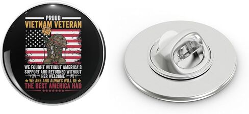 Mens Proud Vietnam Veteran The Best America Had Metal Lapel Hat Pin Tie Tack Pinback 0.75" in Kuwait