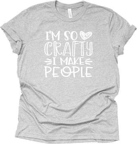 AMAZING RETRO I'm So Crafty I Make People Shirt Pregnancy Announcement T-Shirt Letter Print Short Sleeve Tops Tee in Saudi Arabia