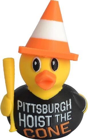 Pittsburgh Baseball Duck/Hoist The Cone/Black, Gold, & Orange Hard Plastic Figure in Saudi Arabia