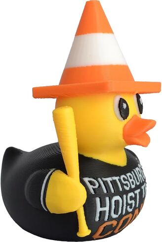 Pittsburgh Baseball Duck/Hoist The Cone/Black, Gold, & Orange Hard Plastic Figure in Saudi Arabia
