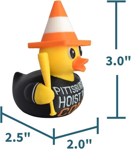 Pittsburgh Baseball Duck/Hoist The Cone/Black, Gold, & Orange Hard Plastic Figure in Saudi Arabia