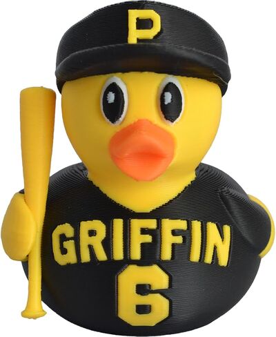 Pittsburgh Baseball Duck/Hoist The Cone/Black, Gold, & Orange Hard Plastic Figure in Kuwait