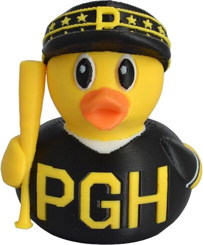 Pittsburgh Baseball Duck/Hoist The Cone/Black, Gold, & Orange Hard Plastic Figure in Saudi Arabia
