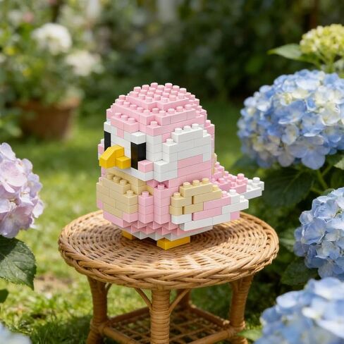 1 Pcs Mini Adorable Parrot Figurine, Cute Animal Decorative Figurine, Creative Tabletop Ornament, for Collectors & Home Decor (Peach Parrot) in Kuwait