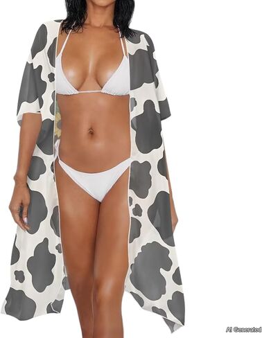 Women's Kimono Swimsuit Cover Up Summer Beach Cover Up Casual Loose Swimsuit Coverup in Saudi Arabia
