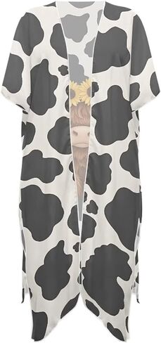 Women's Kimono Swimsuit Cover Up Summer Beach Cover Up Casual Loose Swimsuit Coverup in Saudi Arabia