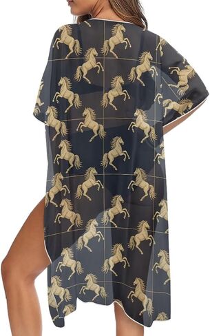 Women's Kimono Swimsuit Cover Up Summer Beach Cover Up Casual Loose Swimsuit Coverup in Saudi Arabia