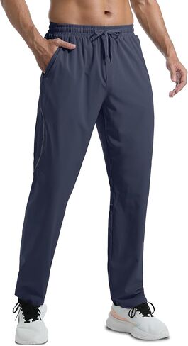 Men's Lightweight Sweatpants with Pockets Quick Dry Breathable Workout Pants for Men Athletic Gym Running Joggers in Saudi Arabia
