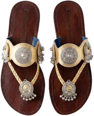 Women’s Flat Ethnic Sandals with Decorative Strap and Toe Ring, Lightweight Slip-On Footwear in Saudi Arabia