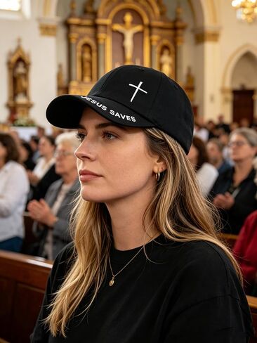 Jesus Saves Cross Christian Baseball Cap for Men Women - Adjustable Cotton Religious Dad Hat, Inspirational Faith Gift for Church Baptism, Black in Saudi Arabia