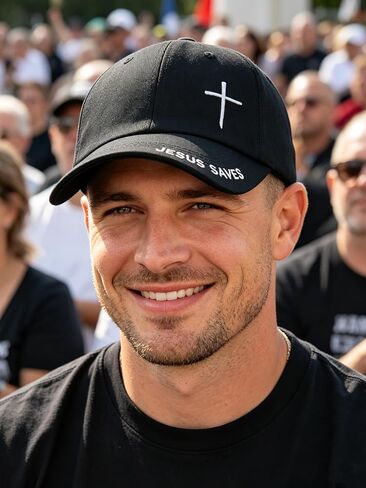Jesus Saves Cross Christian Baseball Cap for Men Women - Adjustable Cotton Religious Dad Hat, Inspirational Faith Gift for Church Baptism, Black in Saudi Arabia