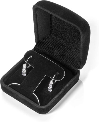 Everyday Elegance 14K Solid Gold Earrings | Round Cut Leverback 3-Stone "Trilogy" Cubic Zirconia | Basket Setting | 2.0 CTW, Diamond Equivalent | With Gift Box in Saudi Arabia