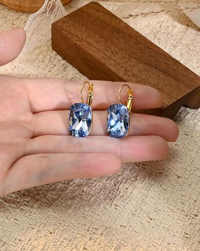 Stone Crystal Drop and Dangle Earrings 14K Gold Plated Leverback Earrings Fashion Earrings for Women in Kuwait