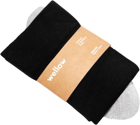 Wellow Wide Calf Compression Socks for Men & Women, Made with Viscose from Bamboo, Nurses & Pregnancy Support, Relieves Swelling, Knee High in Kuwait