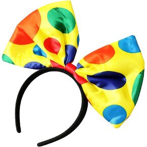 Clown Bowknot Headband/Hairband- Adult Costume Hair Accessory for Halloween & Themed Parties (Medium) in Saudi Arabia