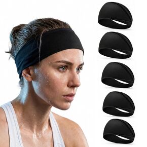 Headbands for Women 3PCS – Soft Elastic Non Slip Wide Hair Bands, Breathable Sweat-Wicking, Stylish for Workout, Makeup, Yoga, Running & Daily Wear (Colorful Three-Pack) in Saudi Arabia