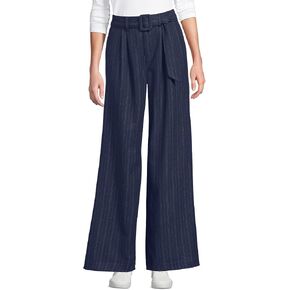Lands' End Women's Brushed Flannel Mid Rise Wide Leg Trousers in Saudi Arabia