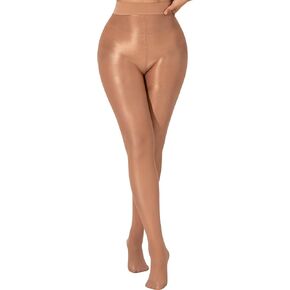 VOAKOW Women's Shimmery Semi Sheer Shaping Tights, 70D Pantyhose with Cotton Crotch Stockings for Ballet Dance in Saudi Arabia