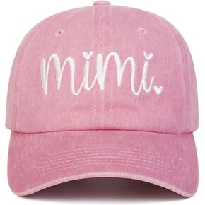Gigi & Mimi Hat, Gigi Birthday Gifts for Grandma, Pink Baseball Mom Hat in Saudi Arabia