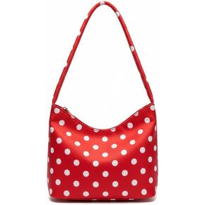 AMPOSSTO Women's Polka Dot Nylon Hobo Bag Fashion Underarm Shoulder Bag Bucket Bags Tote Handbag Party Evening Purse in Saudi Arabia