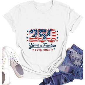 250th Anniversary USA Shirt Women: American Flag T-Shirt Patriotic 4th of July Shirt 250 Years America Tops in Saudi Arabia
