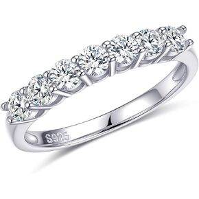 3/7 Round Moissanite Rings for Women- S925 Sterling Silver D Color Lab Created Round Cut - Hypoallergenic & Comfortable Jewelry for Daily Wear with GRA Certificate in Kuwait