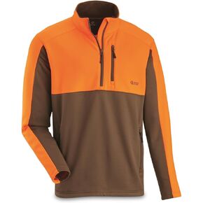 Guide Gear Men's Upland Quarter-Zip Fleece Pullover; Fall Season Hunting Jacket in Saudi Arabia