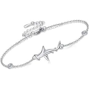 Hammerhead Shark Bracelet 18K White Gold Plated Cubic Zircon Shark Bracelet Jewelry Gifts for Women in Saudi Arabia