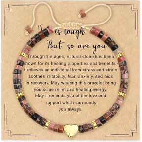 Inspirational Gifts Bracelets for Women, Healing Natural Stone Bracelets, Gemstone Beaded Bracelet, Friends Mom Get Well Soon Gifts, Easter Basket Stuffers, Mothers Day, Birthday, Thinking of you Gifts for Women in Saudi Arabia
