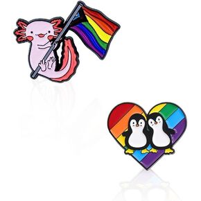 Proud Rainbow & Cute Animal Brooch Pin for Backpack, Jacket, Denim, Gifts for LGBTQ Pride, Women Teens in Saudi Arabia