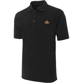 Mens Polo Shirts Royal Crown Embroidered Shrot Sleeve Polo Shirts in Saudi Arabia