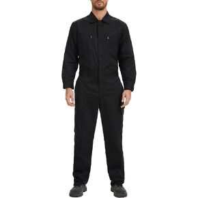Men's Long Sleeve Work Coveralls Durable Poly-Cotton Twill Jumpsuit with Multi-Pockets & Two-Way Zipper in Saudi Arabia