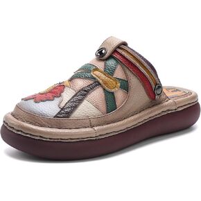 Women's Slip On Mule Flats Comfortable Casual Loafers Leather Shoes Anti-Slip Walking Shoes in Saudi Arabia
