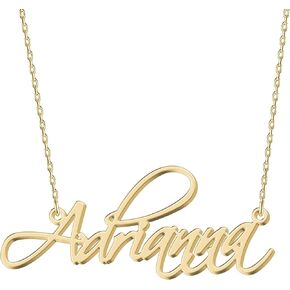 Personalized Name Necklace - Choose from 14 Font Styles - Customizable 18K Gold-Plated Pendant - Ideal Gifts for Birthdays, Valentines Mother's Day, Christmas Women, Girls, Teens, Daughters in Saudi Arabia