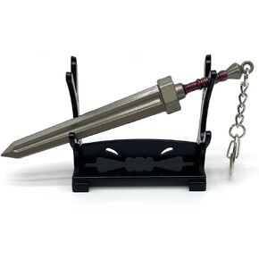 سلسلة مفاتيح سيوف صغيرة مقاس 5 بوصات من Metal Craft مع حامل عرض، زخرفة شفرة مكتب ديكور للرجال هدية ألعاب قابلة للجمع in Kuwait
