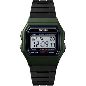 SKMEI Watches for Men,Military Classic Square Digital Womens Watches with 50M Waterproof Led Light Alarm Chronograph Date Week Stopwatch Unisex Wrist Watch in Saudi Arabia