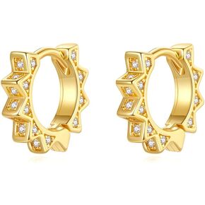 D-Color Moissanite Hoop Earrings, 14K Gold Moissanite Huggie Earrings Gift For Women in Saudi Arabia
