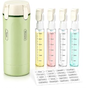 4 in 1 Travel Dispenser Bottle, 4 Pack 30ML Travel Bottles for Toiletries, Leakproof Refillable Pump Containers, TSA Approved Travel Size for Shampoo Lotion Conditioner, Travel Essentials in Saudi Arabia