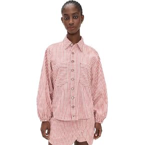 Dress To Women's Striped Twill Shacket in Saudi Arabia