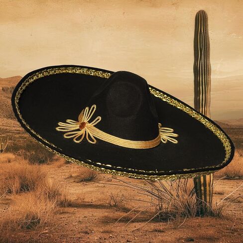 UnderWRAPS Sombrero مع إكسسوار زي للبالغين بزخرفة معدنية ذهبية in Kuwait
