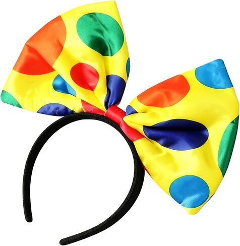 Clown Bowknot Headband/Hairband- Adult Costume Hair Accessory for Halloween & Themed Parties (Medium) in Saudi Arabia