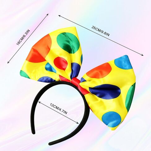 Clown Bowknot Headband/Hairband- Adult Costume Hair Accessory for Halloween & Themed Parties (Medium) in Saudi Arabia